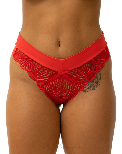 Kit 2 Calcinha Feminina Fio Duplo Poliamida E Renda Conforto