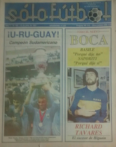 Solo Futbol N°106 Uruguay Campeon America 87.el Nuevo Boca