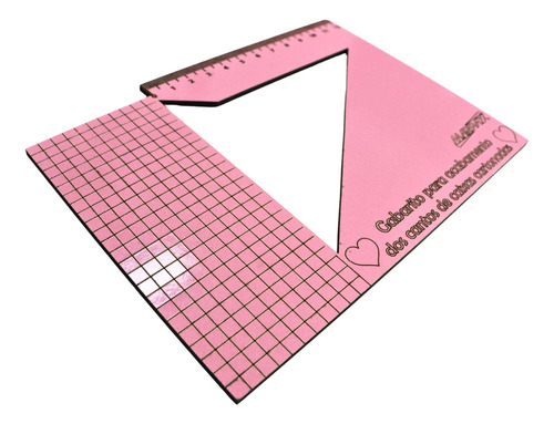 Gabarito De Canto Perfeito Rosa Em Mdf Marpax