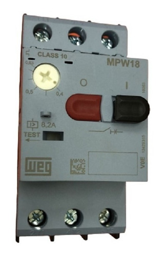 Disjuntor Motor Weg Mpw18-3-c063 Regulagem De 0.4 Até 0.63a