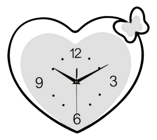 Reloj De Pared Con Forma De Corazón, Movimiento Silencioso,