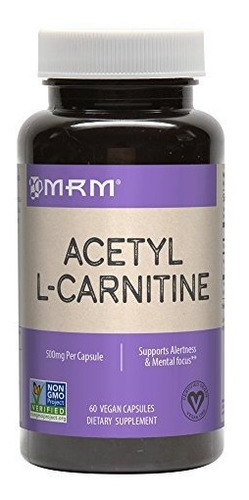 Mrm Acetil L-carnitina 500 Mg Por Cápsula, 60 Unidades