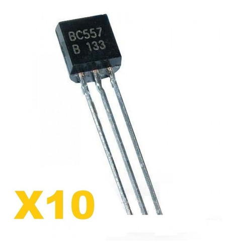 Transistor Bc557 Pnp 45v 100ma To92 Arduino Pic X10 Unidades