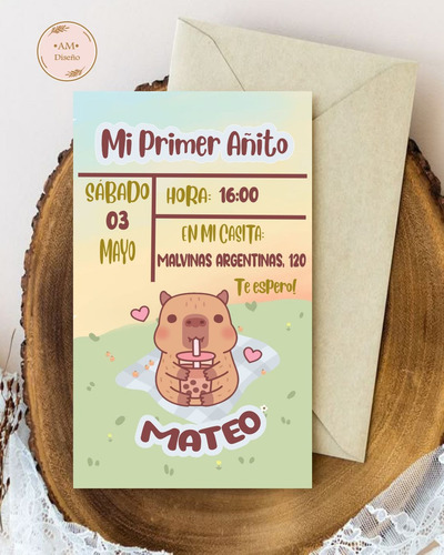 Kit Imprimible Capibara Cumpleaños Personalizado