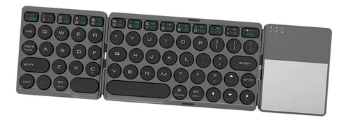 Teclado Sem Fio 64 Teclas Dobrável Portátil Mini Preto