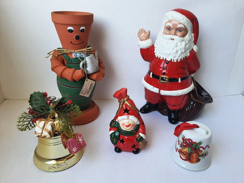 5 Adornos NavideÃ±os Santa Claus Campana Musical Deco Navidad | MercadoLibre