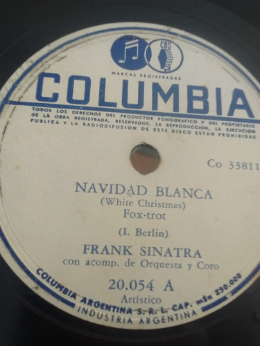 Frank Sinatra Disco Pasta Columbia 20054 C25