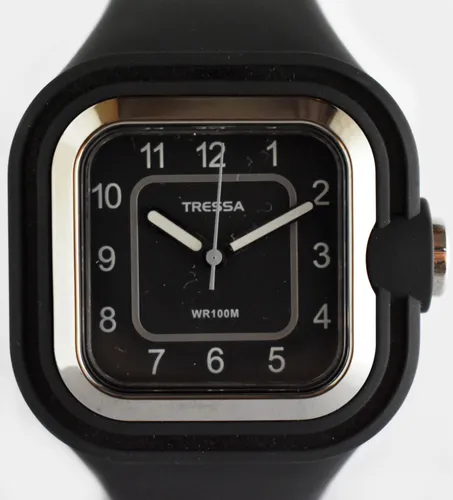 Reloj Tressa Metro Caucho Acero Sumergible 100m Garant a Of