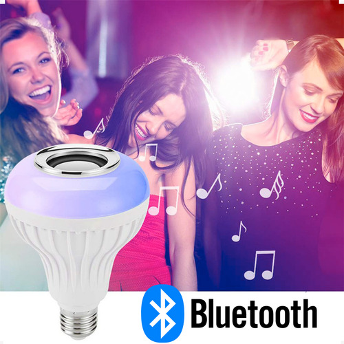 Lampada Caixa De Som Led Rgb Bluetooth Contr Remoto 110/220v