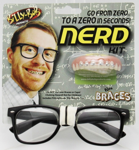 Lentes Y Dientes Con Brackets De Nerd Kit De Billy-bob