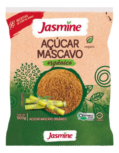 Açúcar Mascavo Orgânico Jasmine Pacote 500g