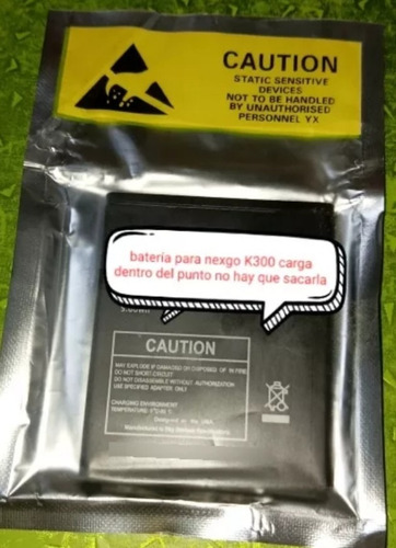 Bateria Pila Para Nexgo K300 Punto De Venta Compatible 