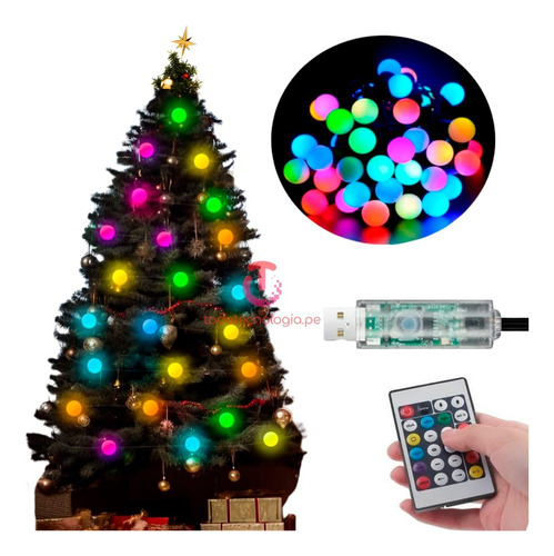 Guirnaldas De Navidad Focos Led Multicolores 20 Focos 9m