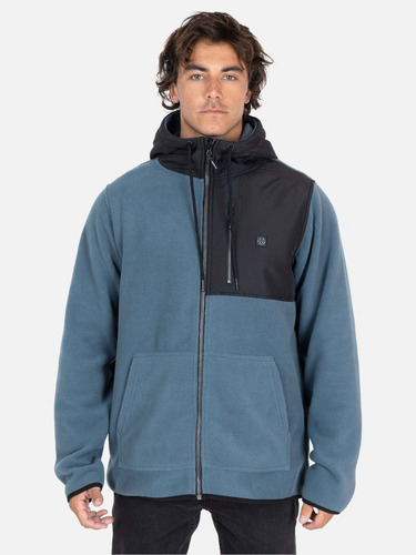 Poleron Micropolar Ocean Mist Azul Hombre Maui And Sons