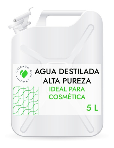 Imagen 1 de 4 de Agua Destilada Alta Pureza 5 Litros