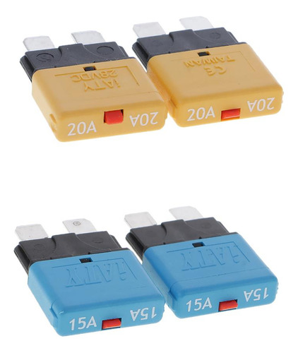 4x Fusible 15a 20a 28v Disyuntor De Automotrices Para
