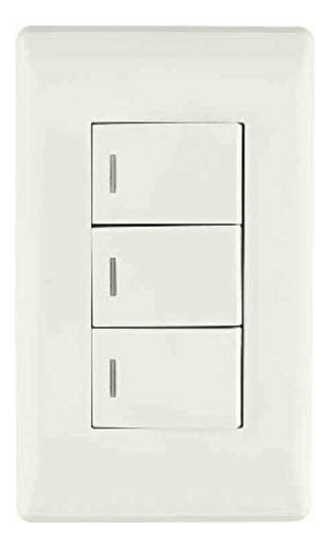 Sanelec 4448 Apagador Triple Con Placa, Italia
