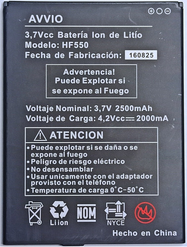 Pila Batería Avvio L800 O R I G I N A L