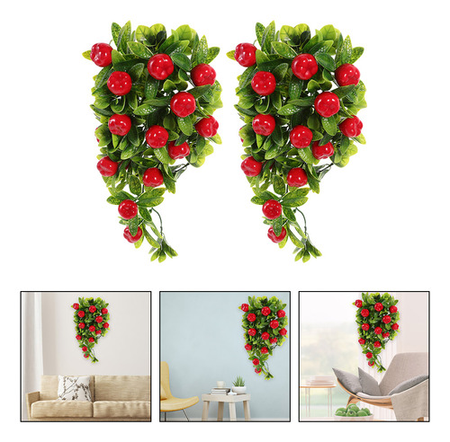 Adornos Colgantes Artificiales Con Forma De Fruta Simulada,