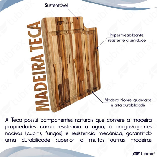 Tábua Madeira Carne Corte Exclusiva Para Cuba Tubrax