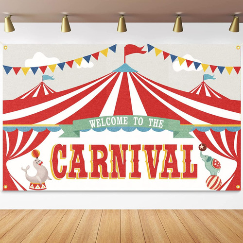 Cartel De Fondo De Carnaval De Circo Para Fiestas Temáticas 