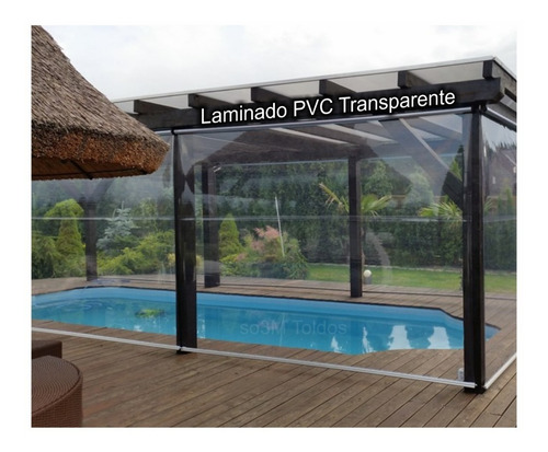 Toldo Cortina Retrátil 1,48x2,30 Varanda Pvc Transparente