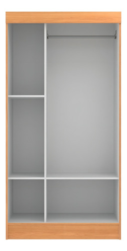 Guarda-roupa Solteiro Berlim 2 Portas Cinnamomo - Evidencia Cor Marrom