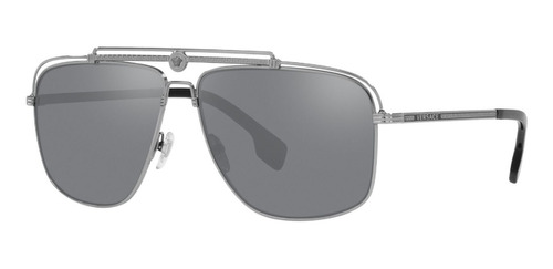 Lentes De Sol Gunmetal Versace Ve224210016g61