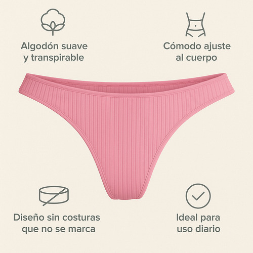 6 Pcs Tangas Calzones Mujer Sexy Algodón Para Mujer Bragas