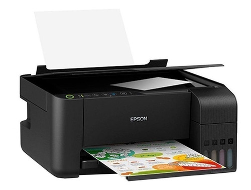 Imagen 3 de 10 de Impresora a color multifunción Epson EcoTank L3150 con wifi negra 220V