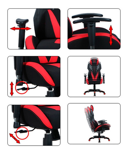 Imagen 7 de 9 de Silla De Escritorio Gamer Para Pc Playstation Xbox Premium