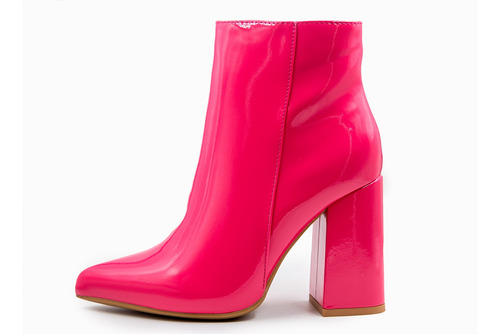 Botin De Mujer Charol Plataforma Colores Botines