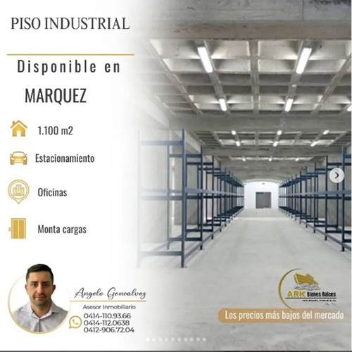 (#5008) Piso Industrial De 1.100 M2 En El Marqués