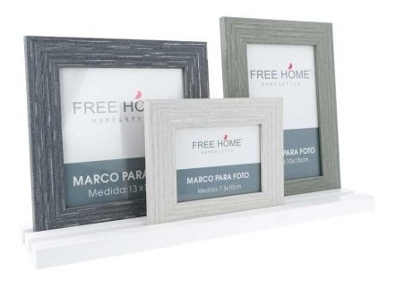 Portarretratos Free Home Set X 3 Piezas Crema, Gris Y Tk767