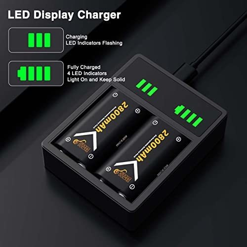 Imagen 7 de 7 de 2 Baterias 2800mah Para Xbox One X S Elite +cargador Usb