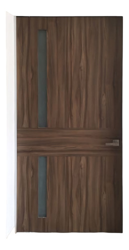 Puerta Melamina Con Detalles En Vidrio