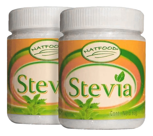 Pack 2 Stevia En Polvo Natfood 80 Grs