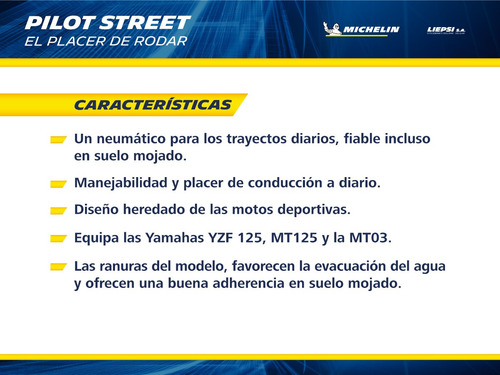 Neumático De Moto Michelin 130/70 - 17 Pilot Street Tl/tt