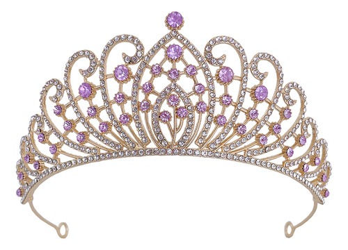 Tiara De Boda Con Corona De Diamantes De Imitación, Accesori