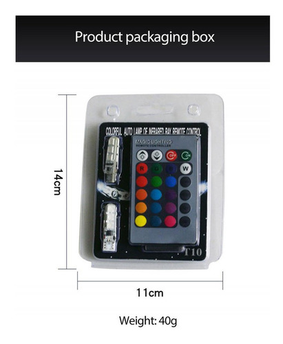 Imagen 10 de 10 de Par Focos T10 Rgb Con Estrobo Control Remoto Led Pellizco F1