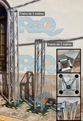 Imagen 3 de 4 de Set Estructuras Perimetrales Aluminio Truss De 3m Uso Ligero