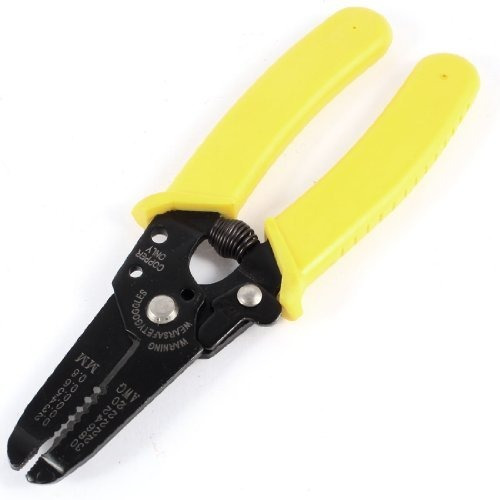 Aexit Yellow Plastic Pliers Handle Awg 20-30 Wire Stripper C