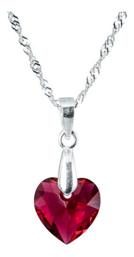 Joyas Colgante Corazon Amor Swarovski® Plata