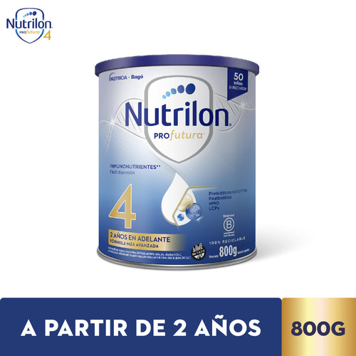 Leche De Fórmula En Polvo Sin Tacc Nutricia Bagó Nutrilon Profutura 4 Sabor Neutro En Lata De 1 De 800g - 2  A 3 Años