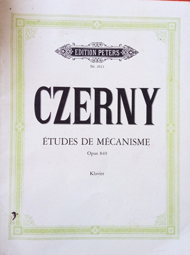 Czerny - Estudio De Mecanismo Para Piano A Dos Manos.