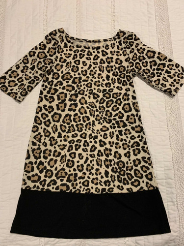 Vestido Animal Print 100% Algodon Talle 7/8 Años