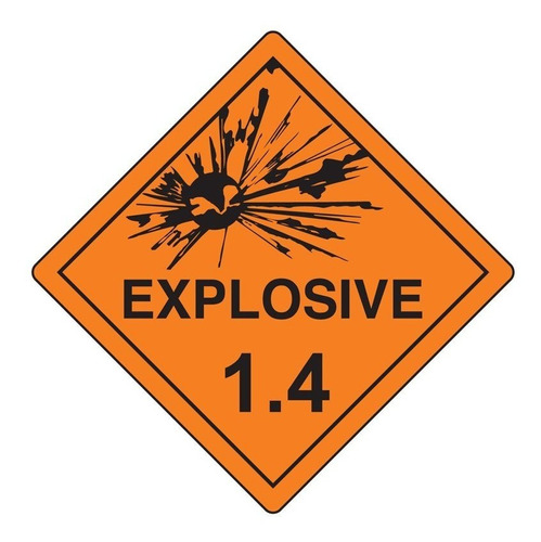 Compliancesigns Explosive 1.4 Etiqueta Adhesiva 3.9 X In 10