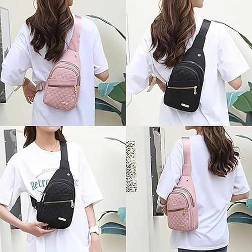 Bolso Bandolera Casual De Color Liso A La Moda Para Mujer, C