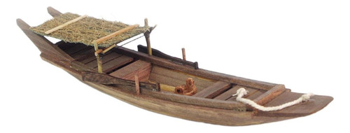 Exquisito Barco De Madera Modelo De Canoa Barco Náutico