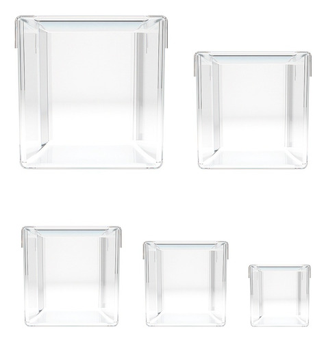 Cubo Caja Plástico Dulcero Recuerdo Regalo 8x8cm 10 Pz.